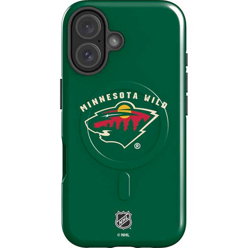 NHL Minnesota Wild Solid Background iPhone 16 Plus Magsafe Impact Case