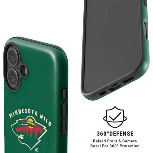 NHL Minnesota Wild Solid Background iPhone 16 Plus Magsafe Impact Case