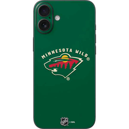 NHL Minnesota Wild Solid Background iPhone 16 Plus Skin