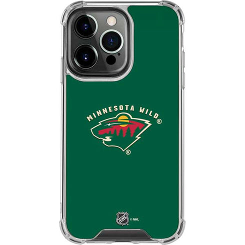NHL Minnesota Wild Solid Background iPhone 16 Pro Clear Case