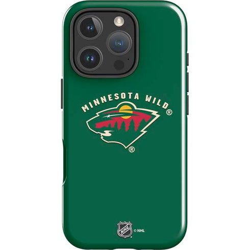 NHL Minnesota Wild Solid Background iPhone 16 Pro Impact Case