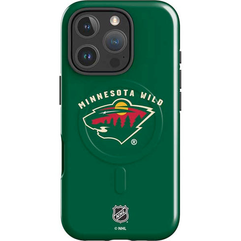 NHL Minnesota Wild Solid Background iPhone 16 Pro Magsafe Impact Case