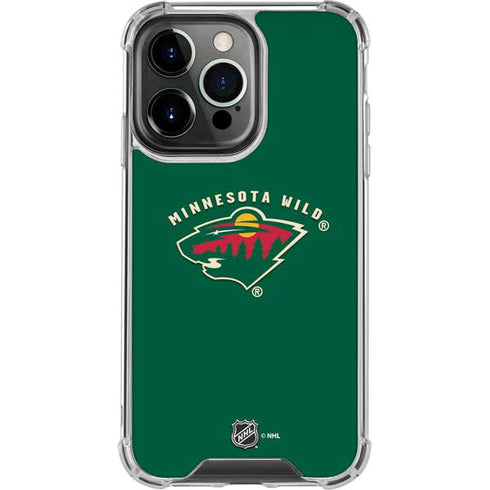 NHL Minnesota Wild Solid Background iPhone 16 Pro Max Clear Case