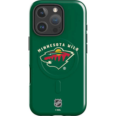 NHL Minnesota Wild Solid Background iPhone 16 Pro Max Magsafe Impact Case