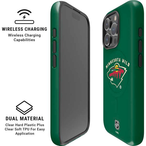 NHL Minnesota Wild Solid Background iPhone 16 Pro Max Magsafe Impact Case