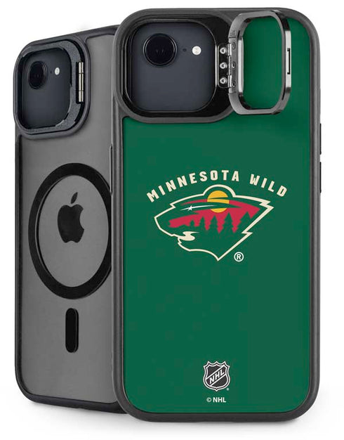 NHL Minnesota Wild Solid Background iPhone 16e Kickstand Case