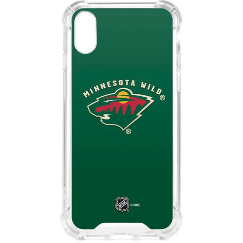NHL Minnesota Wild Solid Background iPhone XS Clear Case