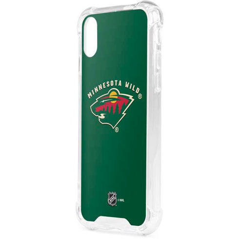 NHL Minnesota Wild Solid Background iPhone XS Clear Case