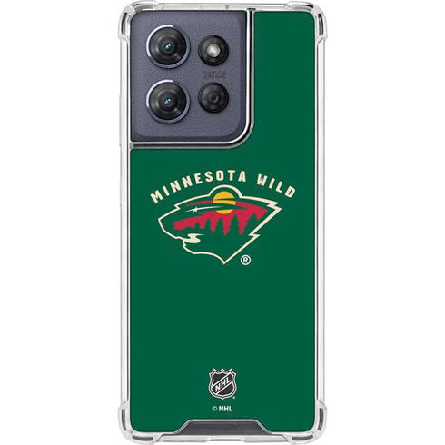NHL Minnesota Wild Solid Background Moto G 5G (2025) Clear Case