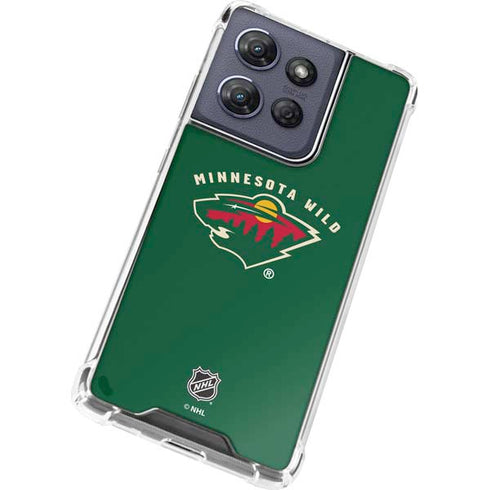 NHL Minnesota Wild Solid Background Moto G 5G (2025) Clear Case