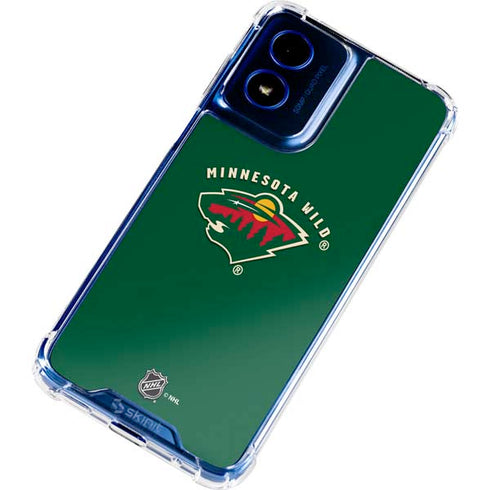 NHL Minnesota Wild Solid Background Moto G 5G (2024) Clear Case