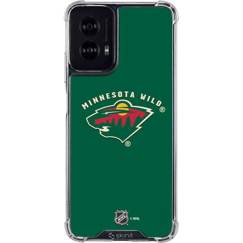 NHL Minnesota Wild Solid Background Moto G Power 5G (2024) Clear Case