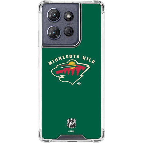 NHL Minnesota Wild Solid Background Moto G Power 5G (2025) Clear Case