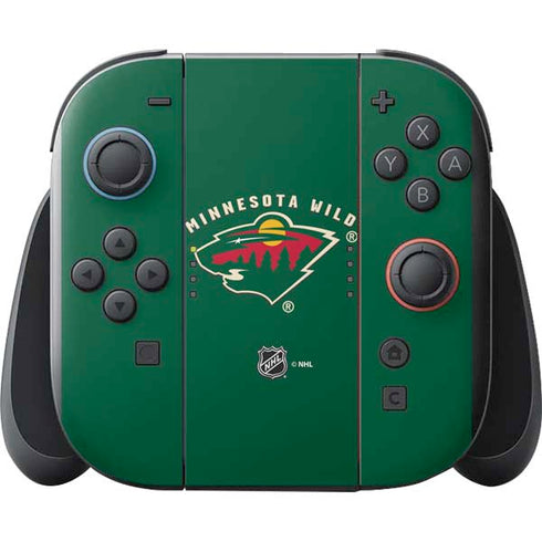 NHL Minnesota Wild Solid Background Nintendo Switch 2 (2025) with Joy-Con Skin