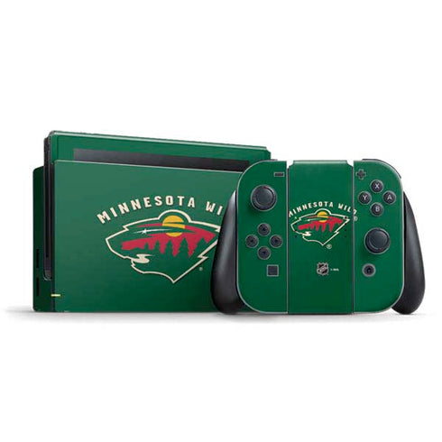 NHL Minnesota Wild Solid Background Nintendo Skins