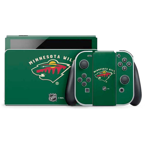 NHL Minnesota Wild Solid Background Nintendo Skins