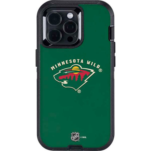 NHL Minnesota Wild Solid Background Otterbox Defender iPhone Skin