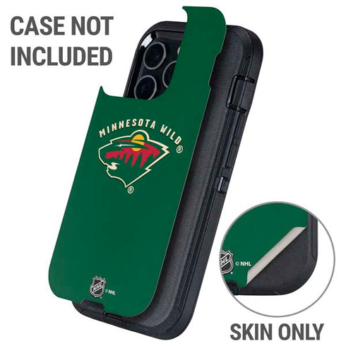 NHL Minnesota Wild Solid Background Otterbox Defender iPhone Skin