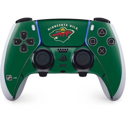 NHL Minnesota Wild Solid Background PS5 DualSense Edge Pro Controller Skin