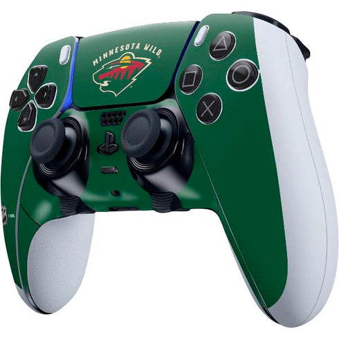 NHL Minnesota Wild Solid Background PS5 DualSense Edge Pro Controller Skin