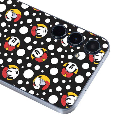 Disney Minnie Mouse Bubbles Face Pattern Galaxy A35 5G Skin