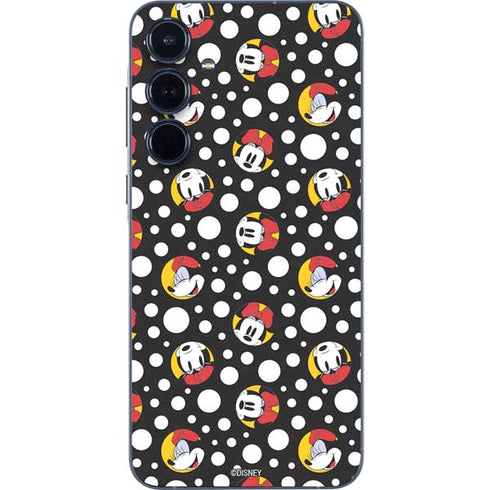 Disney Minnie Mouse Bubbles Face Pattern Galaxy A55 5G Skin