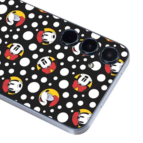Disney Minnie Mouse Bubbles Face Pattern Galaxy A55 5G Skin