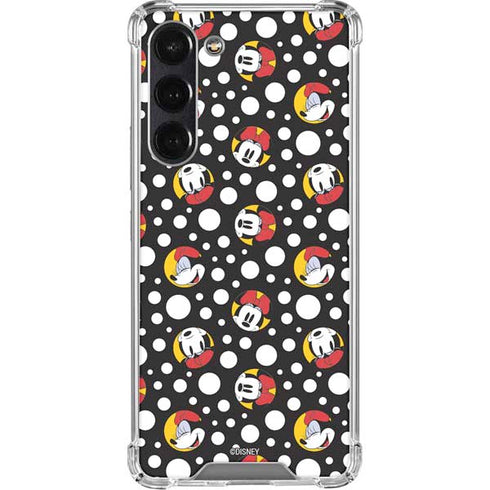 Disney Minnie Mouse Bubbles Face Pattern Galaxy S24 FE Clear Case