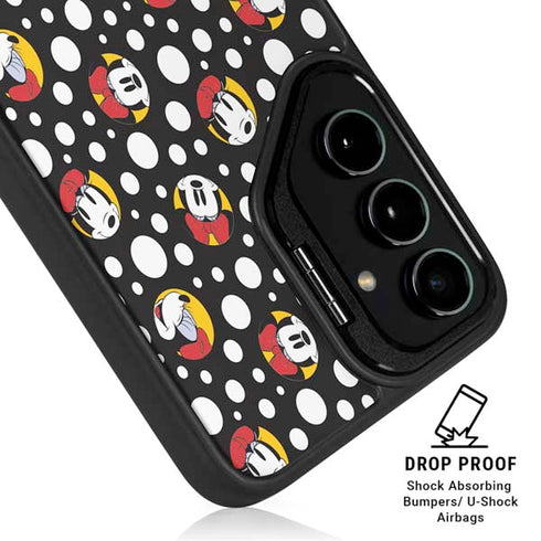 Disney Minnie Mouse Bubbles Face Pattern Galaxy S24 FE Kickstand Case