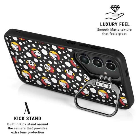 Disney Minnie Mouse Bubbles Face Pattern Galaxy S25 Kickstand Case