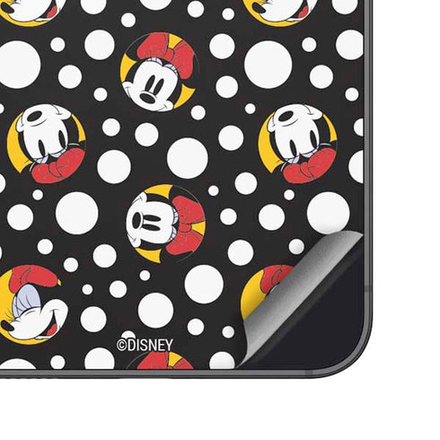 Disney Minnie Mouse Bubbles Face Pattern Galaxy S25 Plus Skin
