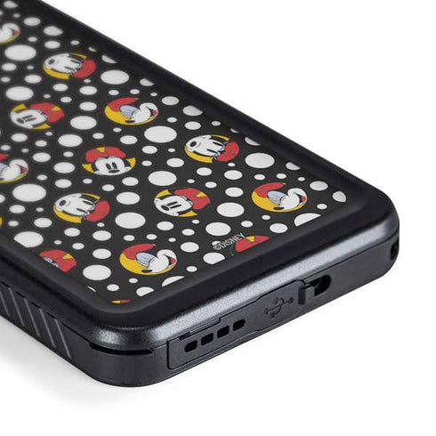 Disney Minnie Mouse Bubbles Face Pattern Galaxy S24 Plus Waterproof Case