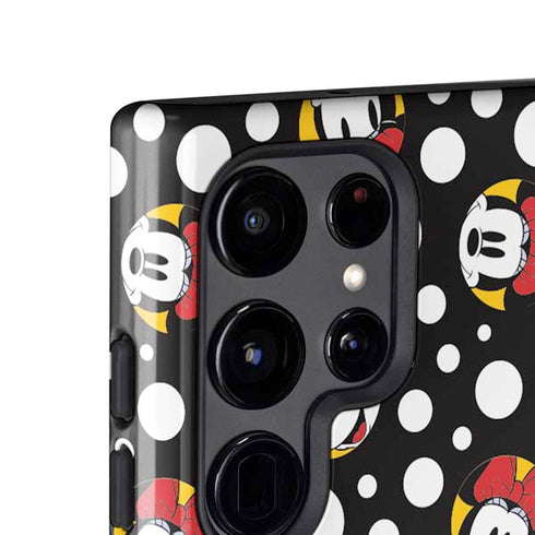 Disney Minnie Mouse Bubbles Face Pattern Galaxy S25 Ultra Impact Case