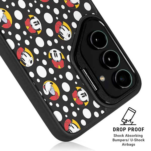 Disney Minnie Mouse Bubbles Face Pattern Galaxy S25 Ultra Kickstand Case