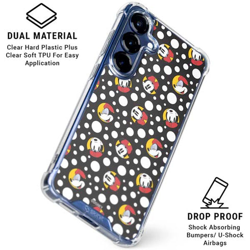 Disney Minnie Mouse Bubbles Face Pattern Galaxy S25 Clear Case