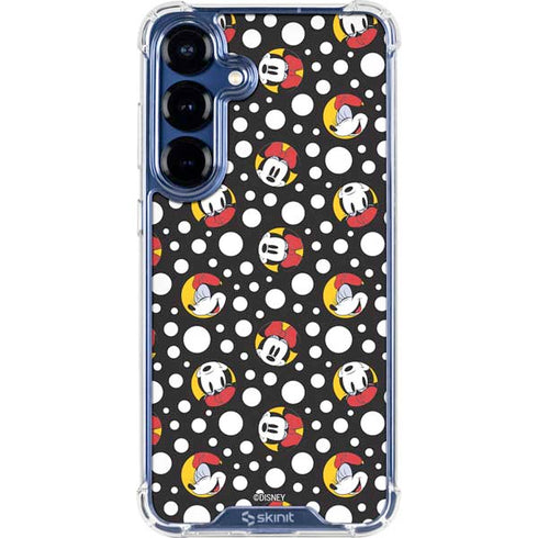 Disney Minnie Mouse Bubbles Face Pattern Galaxy S25 Plus Clear Case