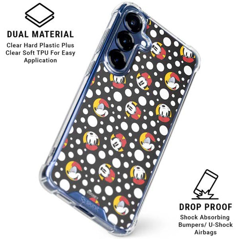 Disney Minnie Mouse Bubbles Face Pattern Galaxy S25 Plus Clear Case