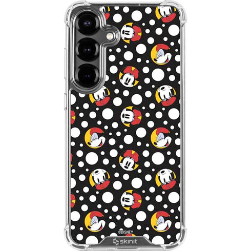 Disney Minnie Mouse Bubbles Face Pattern Galaxy S26 Clear Case