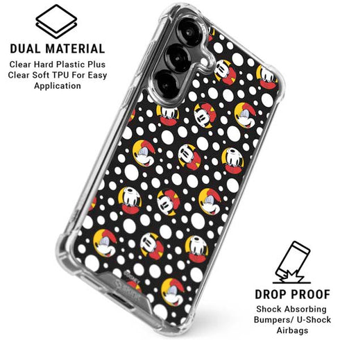 Disney Minnie Mouse Bubbles Face Pattern Galaxy S26 Clear Case