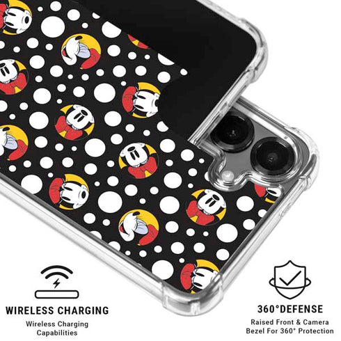 Disney Minnie Mouse Bubbles Face Pattern Galaxy S26 Plus Clear Case