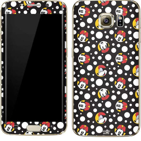 Disney Minnie Mouse Bubbles Face Pattern Galaxy S7 Edge Skin