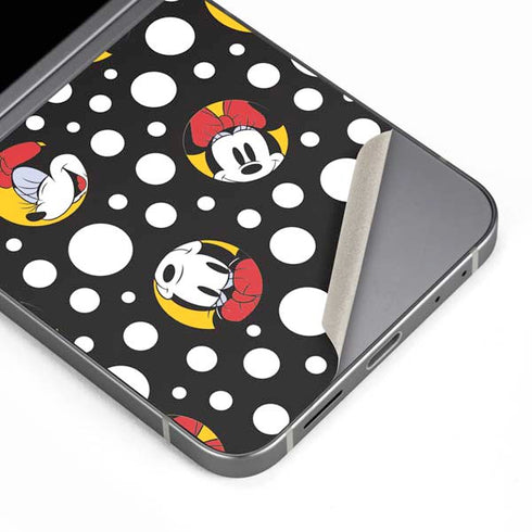 Disney Minnie Mouse Bubbles Face Pattern Galaxy Z Flip6 Skin