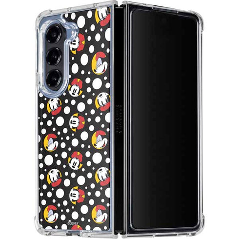 Disney Minnie Mouse Bubbles Face Pattern Galaxy Z Fold5 5G Clear Case