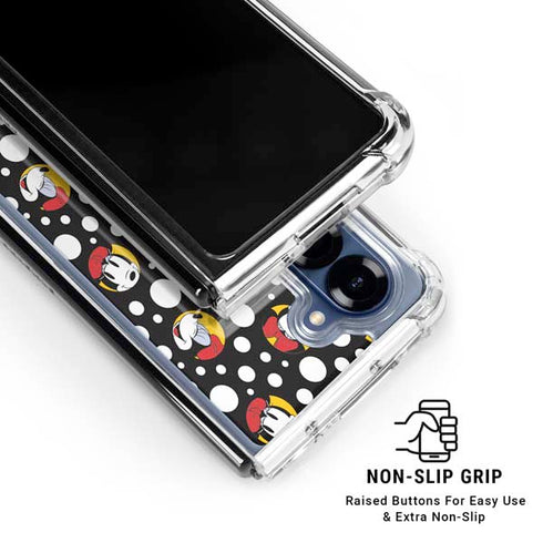 Disney Minnie Mouse Bubbles Face Pattern Galaxy Z Fold6 Clear Case