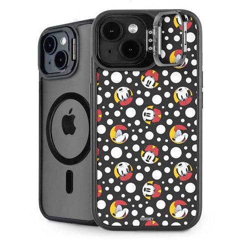 Disney Minnie Mouse Bubbles Face Pattern iPhone 14 Plus Kickstand Case