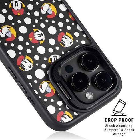 Disney Minnie Mouse Bubbles Face Pattern iPhone 14 Pro Max Kickstand Case