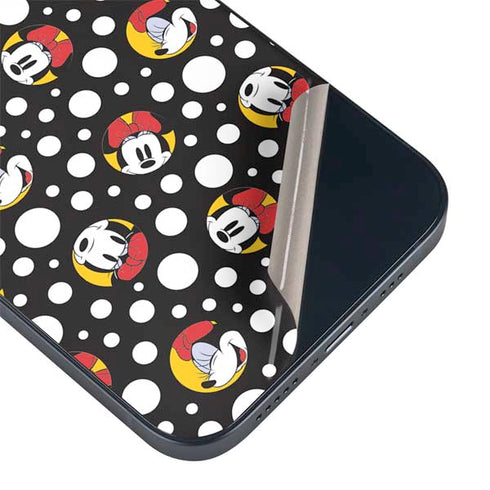 Disney Minnie Mouse Bubbles Face Pattern iPhone 15 Skin