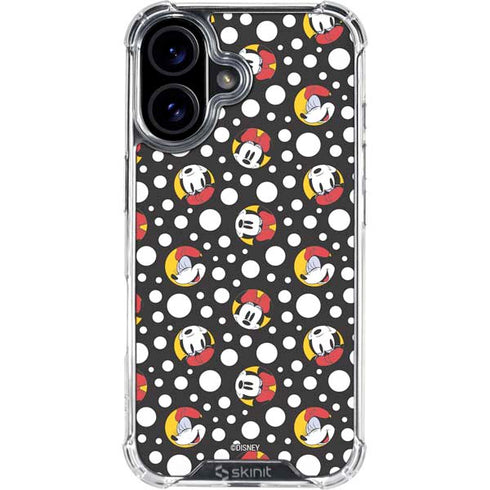 Disney Minnie Mouse Bubbles Face Pattern iPhone 16 Clear Case