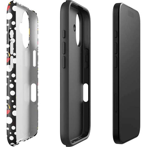 Disney Minnie Mouse Bubbles Face Pattern iPhone 16 Impact Case