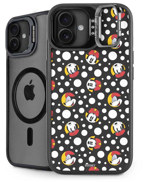 Disney Minnie Mouse Bubbles Face Pattern iPhone 16 Kickstand Case